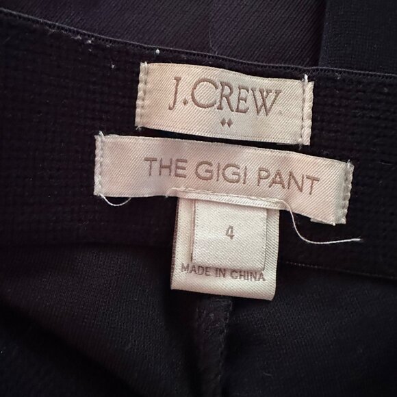 J Crew The Gigi Sz 4 Cigarette Pants Front Side Zip Retro Audrey Hepburn Vibe - Picture 5 of 6